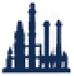 Petrochemical refinery icon