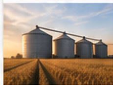 Grain elevators served by rail