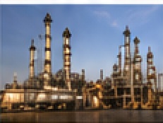 Petrochemical refinery served by rail